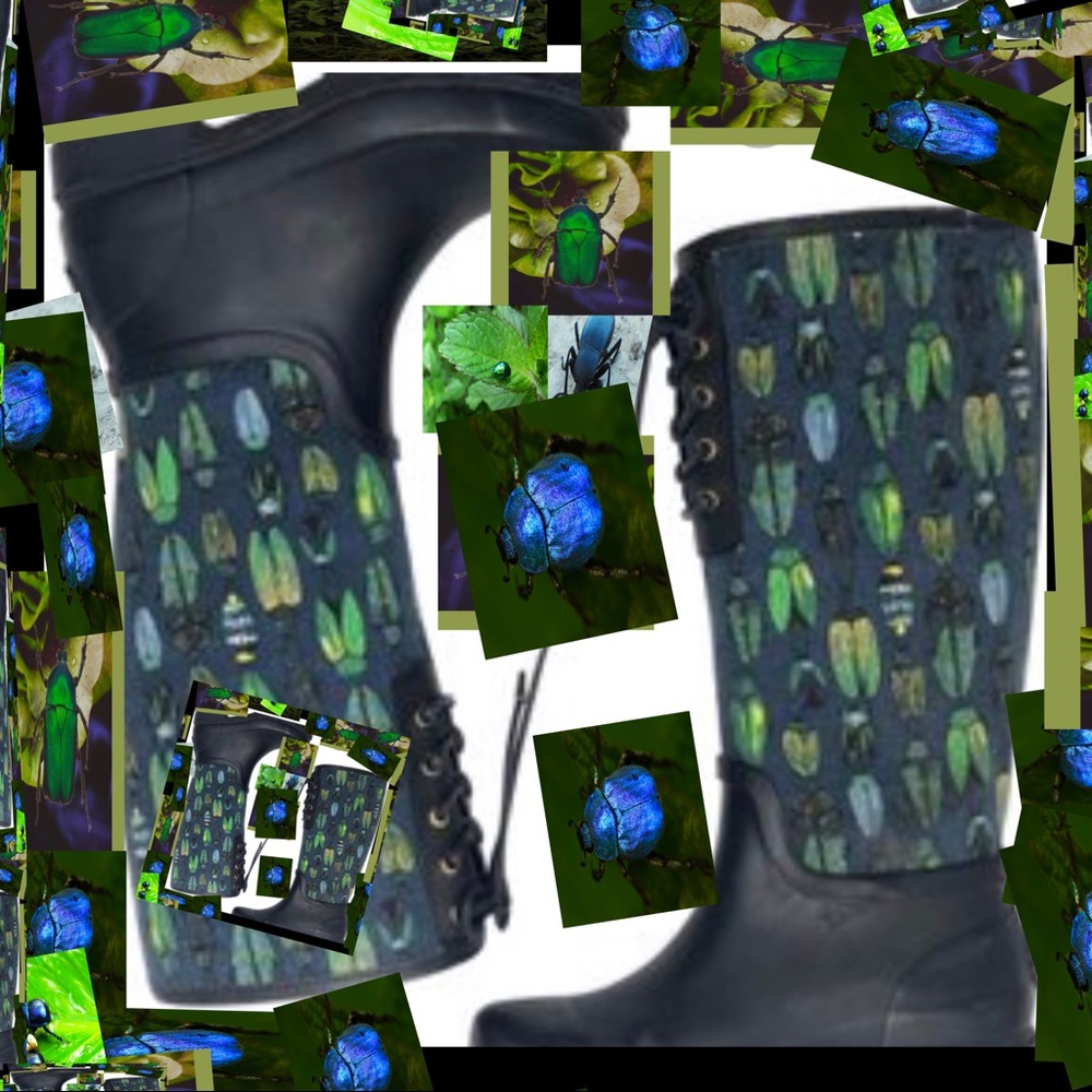 Tory Burch Lana Beetle Rain Boots worn once - Picture 3 of 4